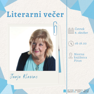 Literarni večer z Janjo Klasinc